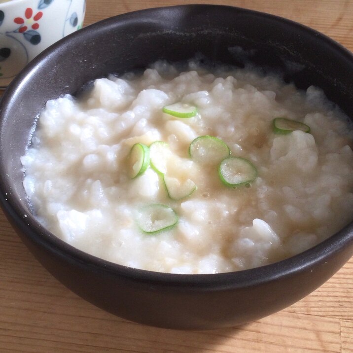 そば粉ねぎ入りおじや♪(◍′◡‵◍)